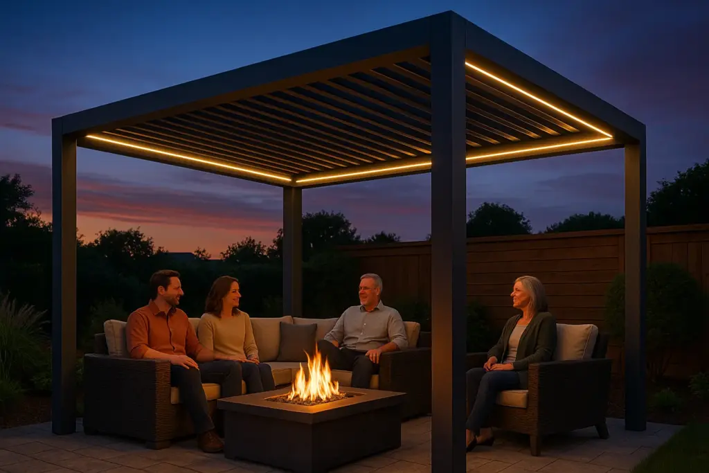 Add a Fire Pit and Take Your Smart Pergolas to the Next Level