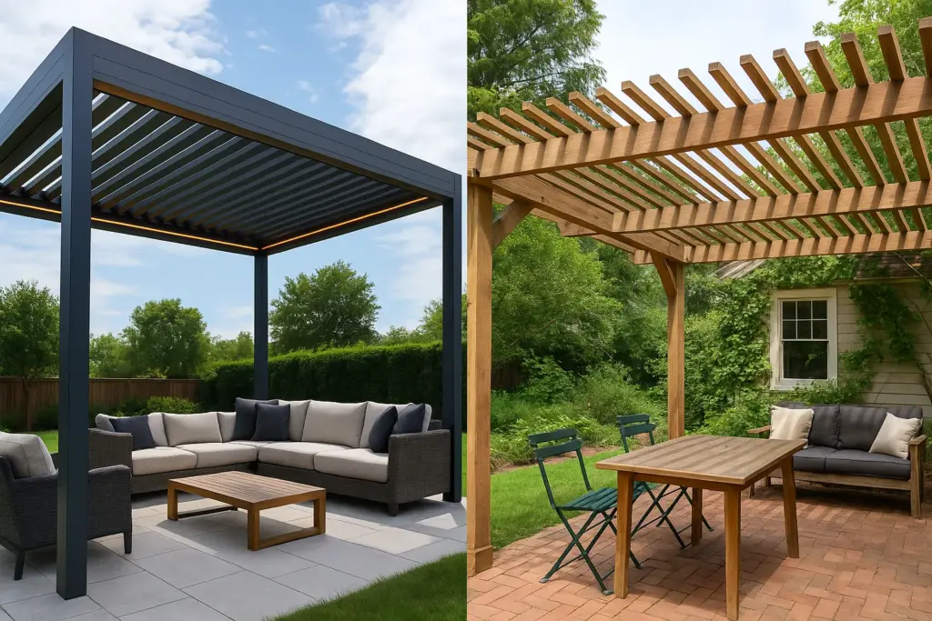 smart pergolas vs. traditional pergolas